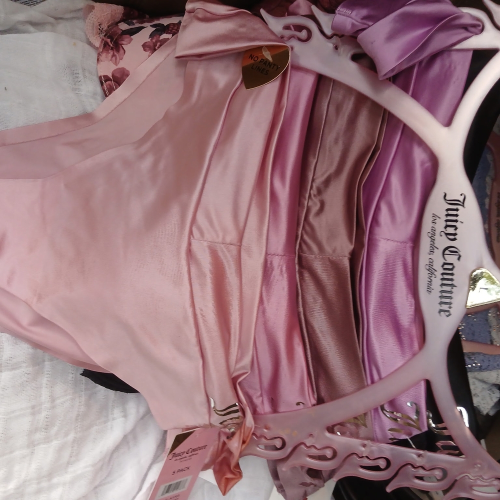 Juicy Couture Blush and Mauve Satin Lingerie Collection